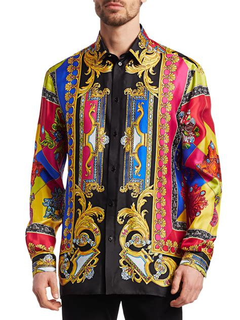 versace mens shirt size chart|versace long sleeve shirt men.